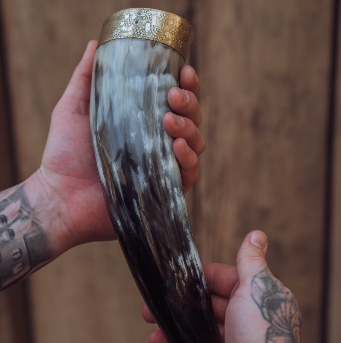 The Viking King drinking horn