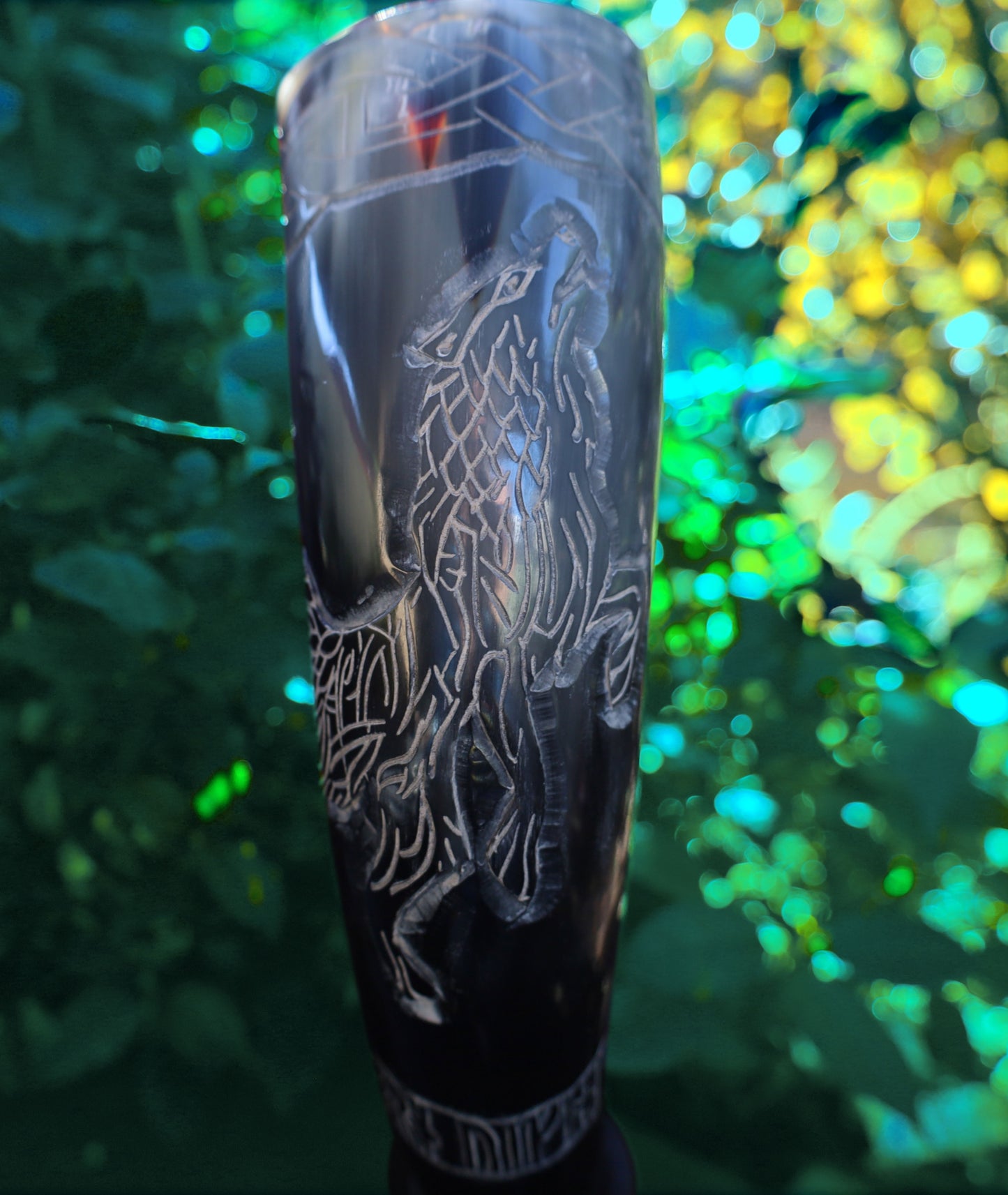 Howling Fenrir Wolf Drinking Horn