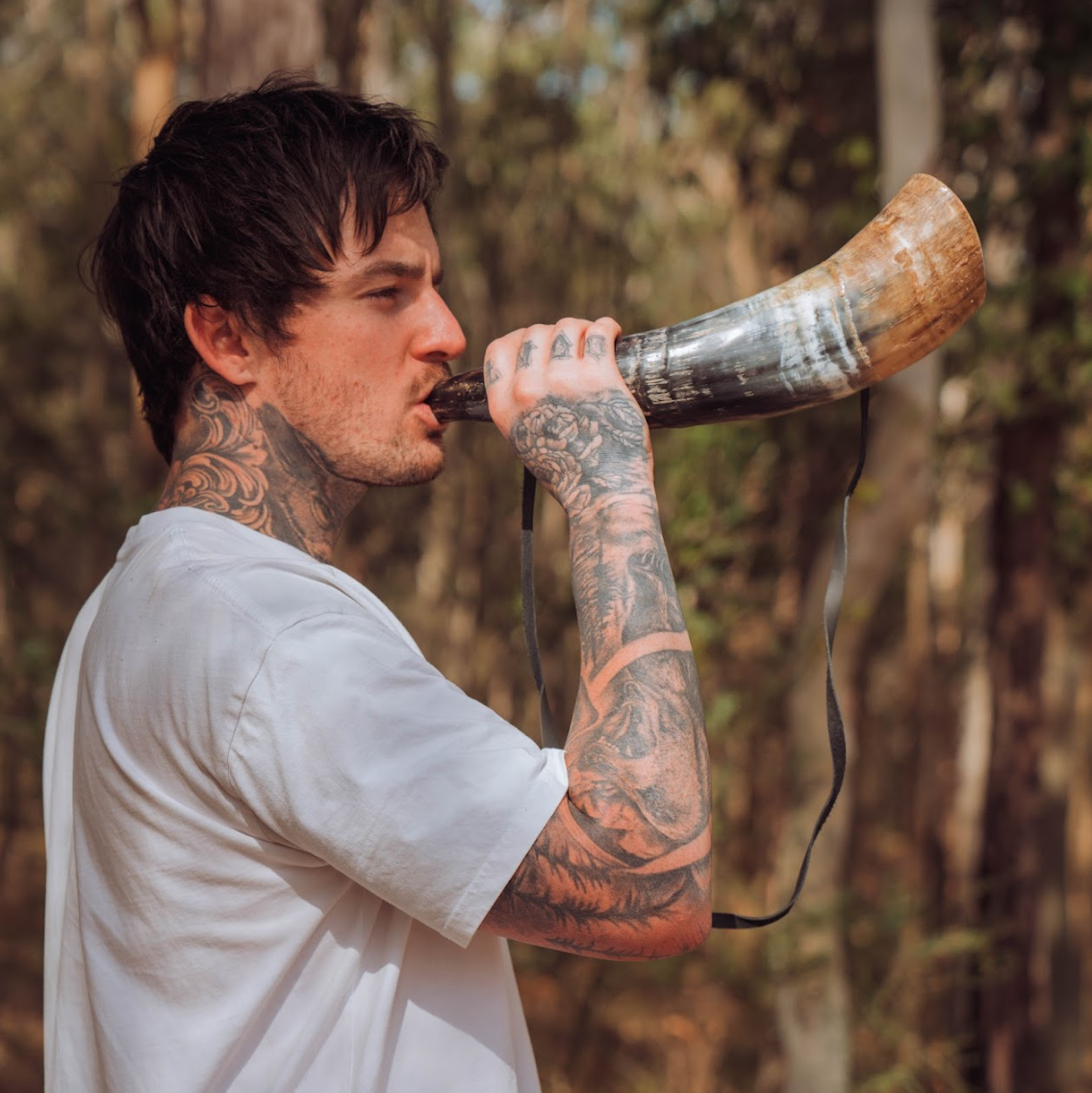 Natural Born Viking Blowing Horn
