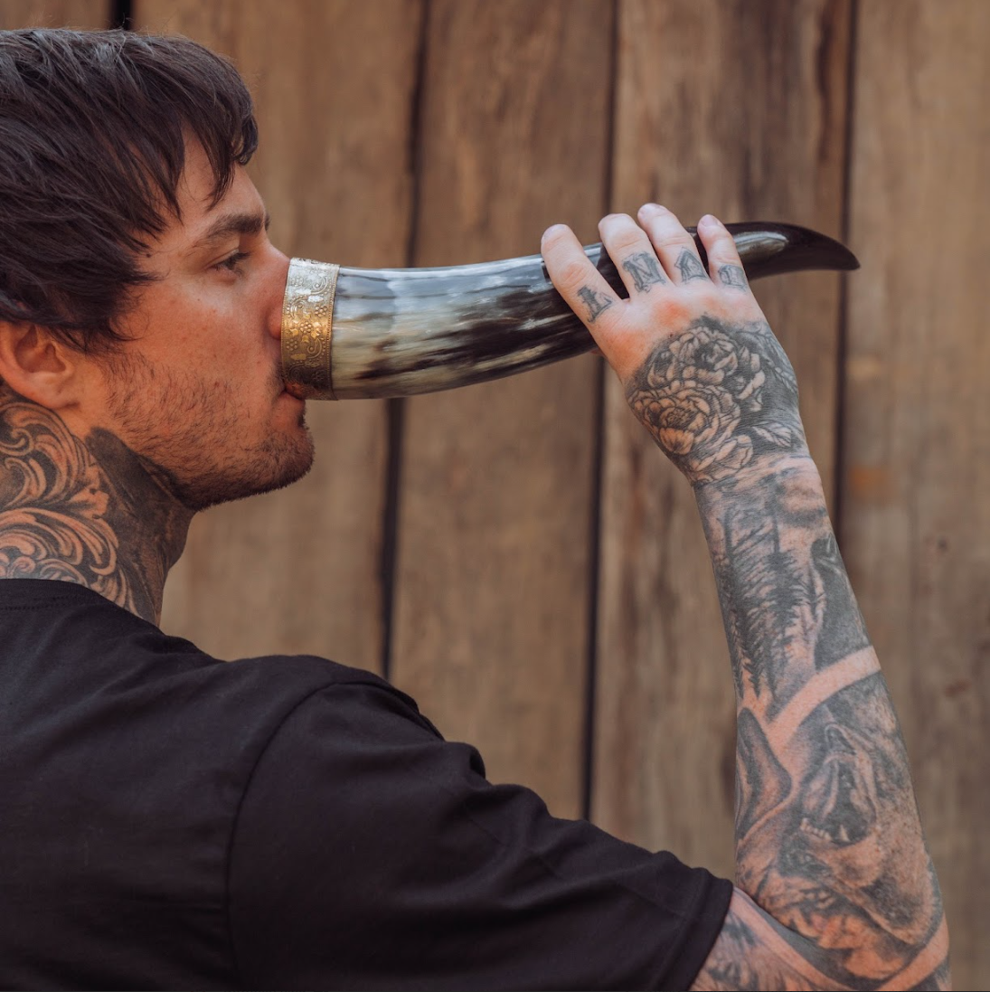 The Viking King drinking horn
