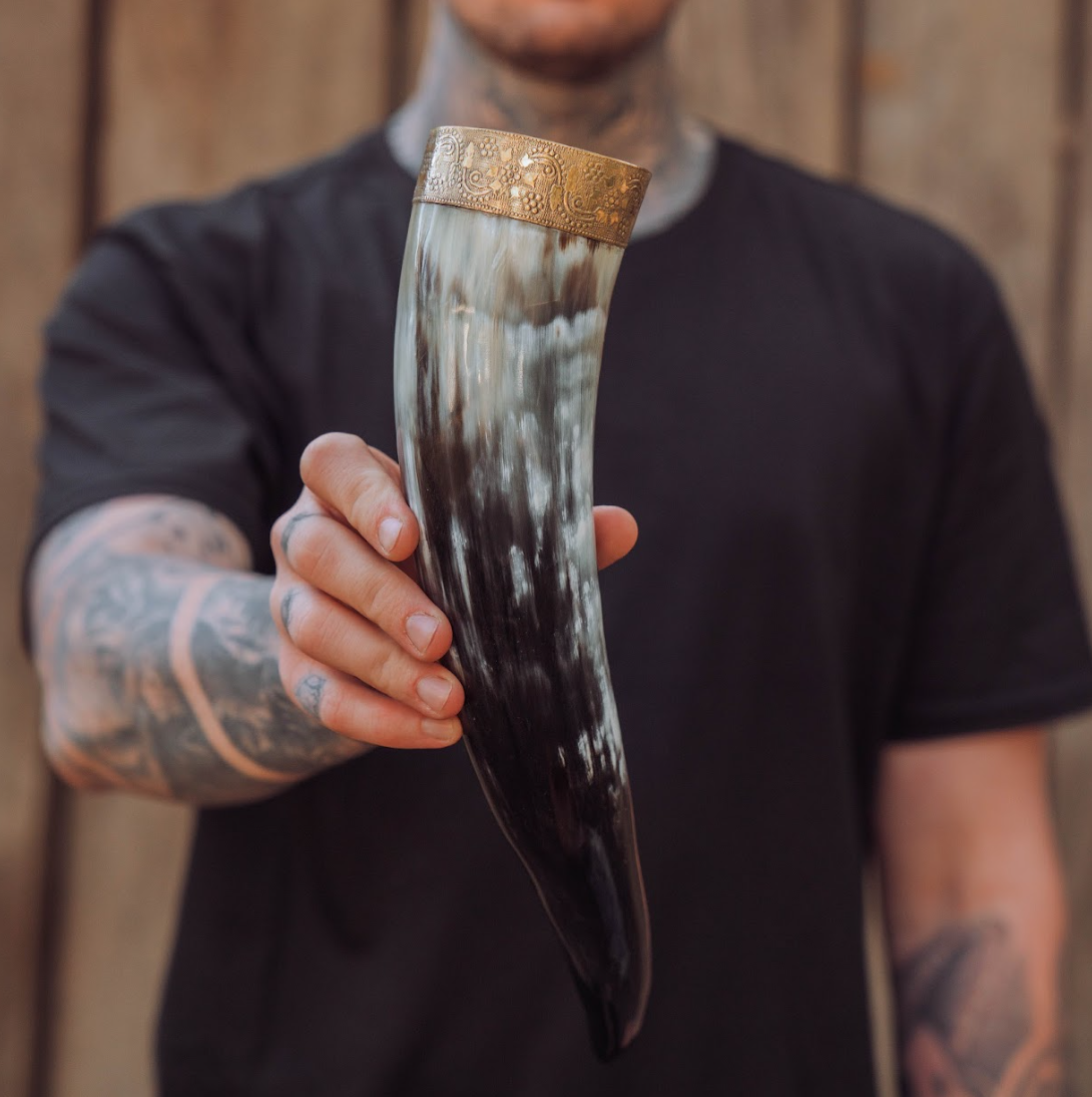The Viking King drinking horn