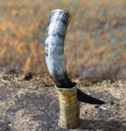 Natural Born Viking Drinking Horn