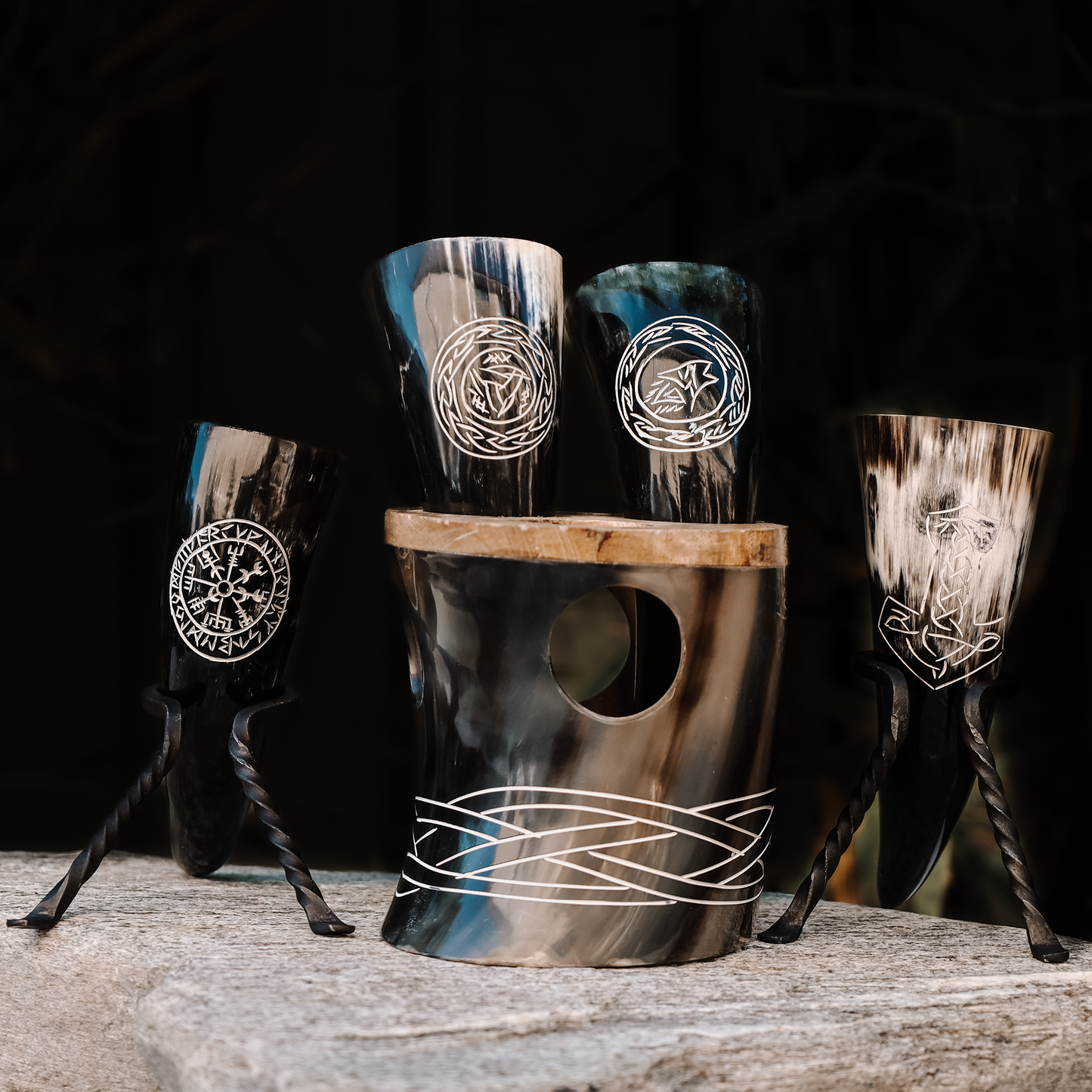 Drinkers of Valhalla Shot Horn Set