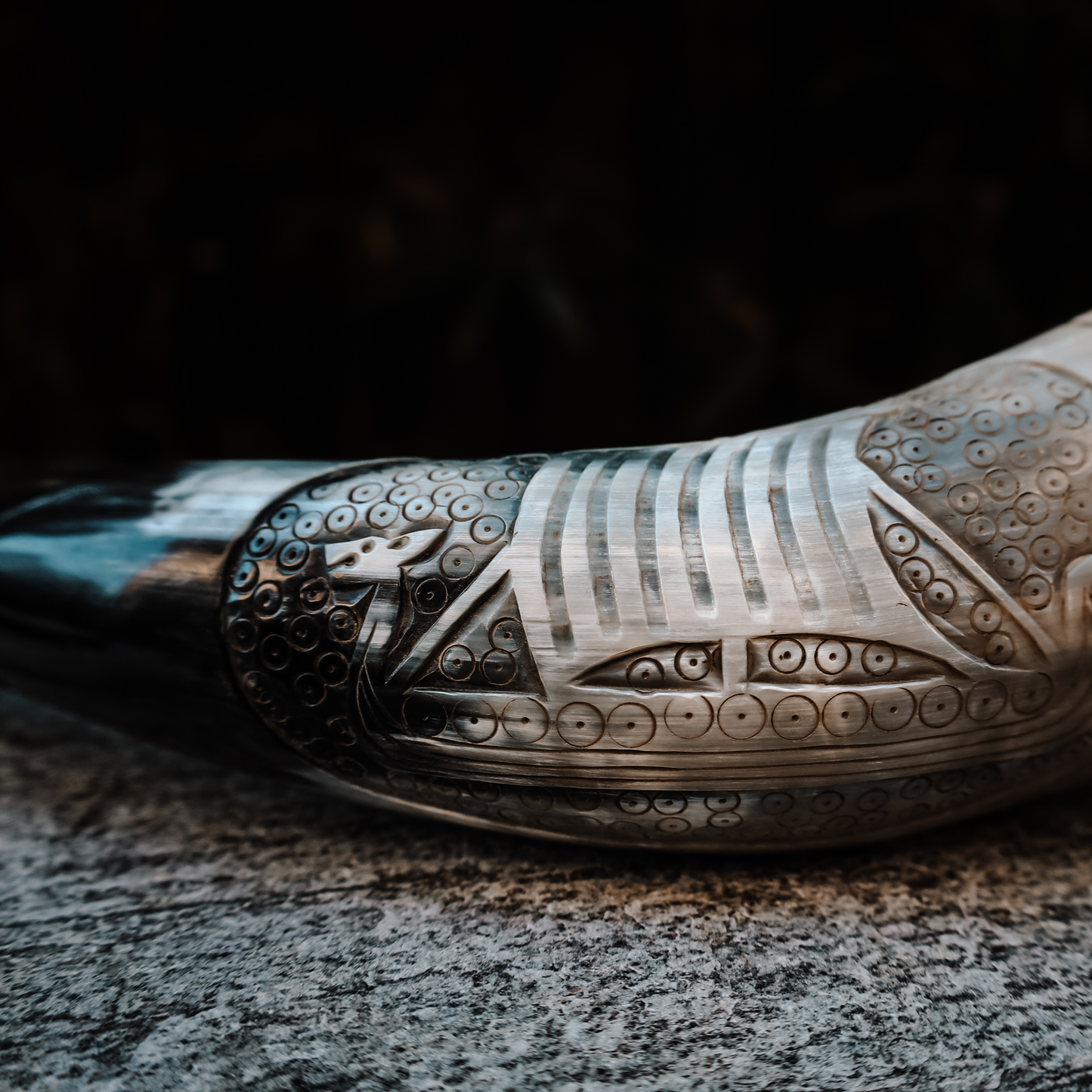 Viking Battle Ship Drinking Horn
