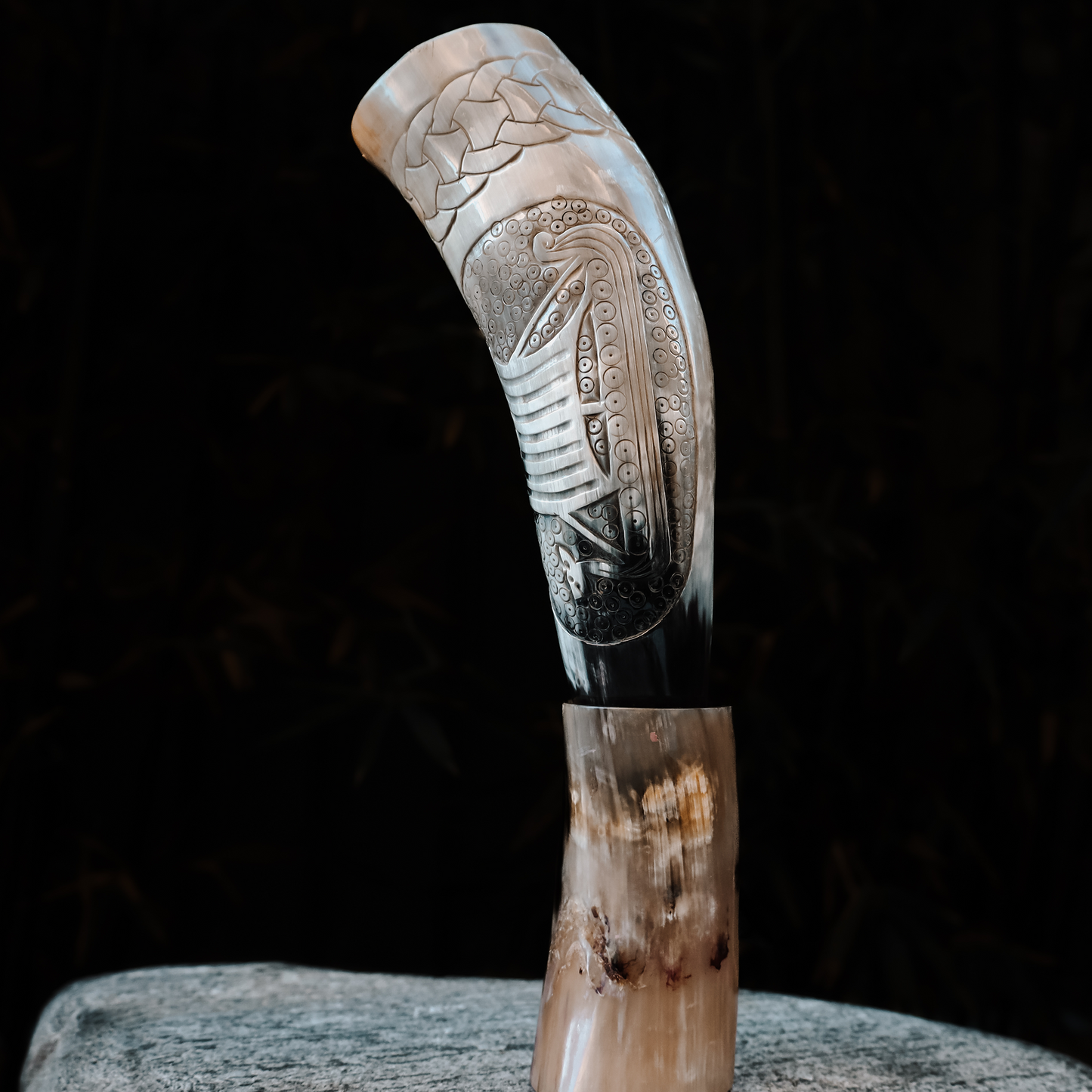 Viking Battle Ship Drinking Horn