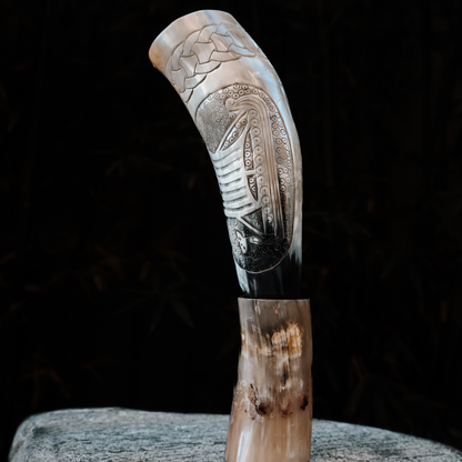 Viking Battle Ship Drinking Horn