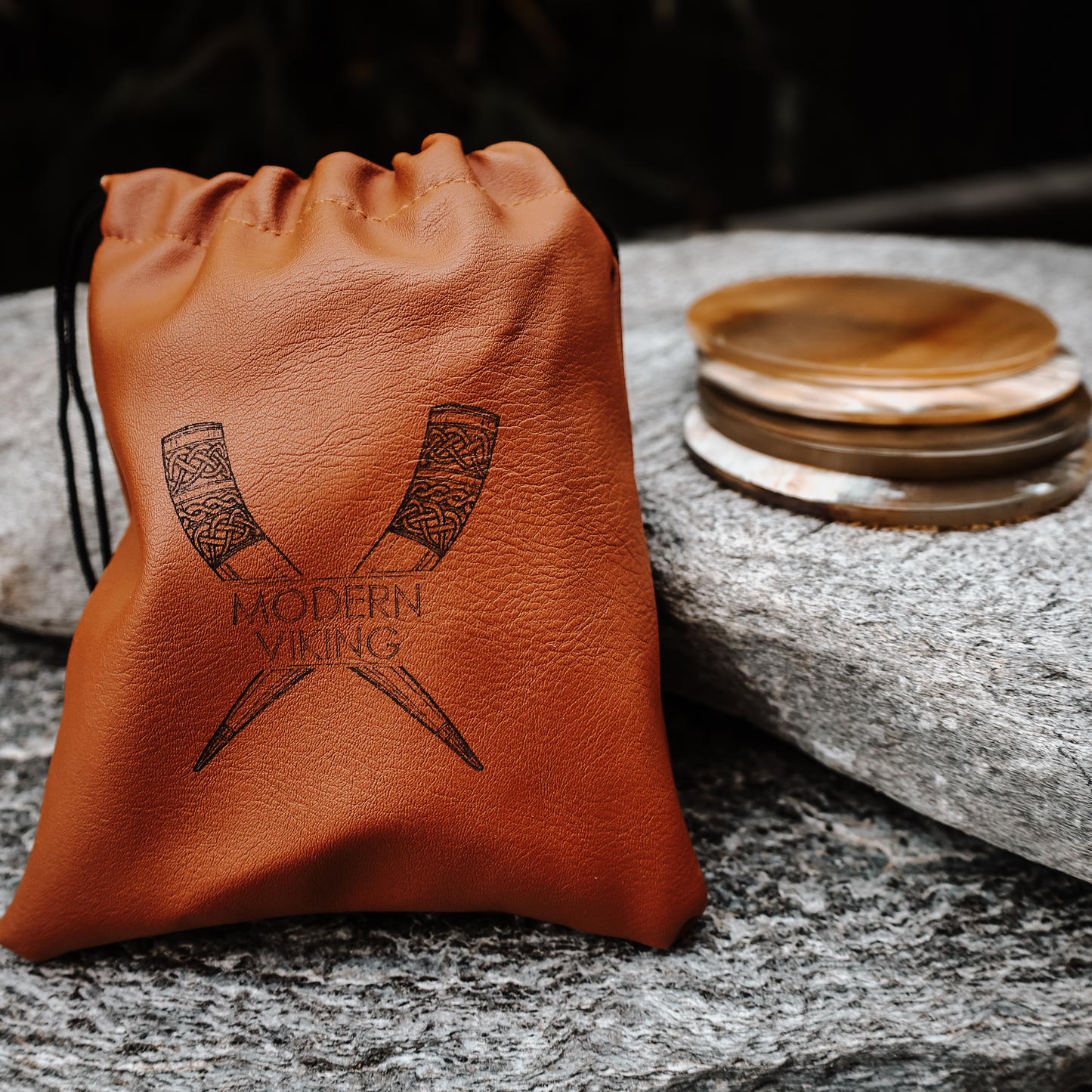 Viking Brew Horn Coasters (4 Pc Set)