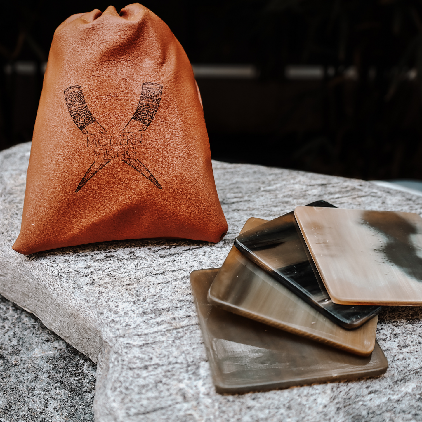 Viking Brew Horn Coasters (4 Pc Set)