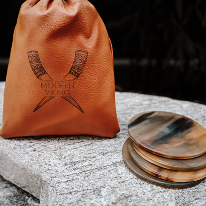 Viking Brew Horn Coasters (4 Pc Set)
